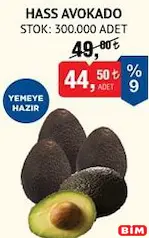 HASS AVOKADO ADET fiyat ve kampanya bilgisi